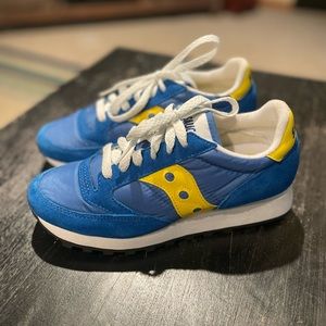 Saucony Jazz Original Vintage Running Shoe - Blue & Yellow